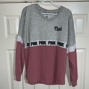VS Pink V Neck Pullover